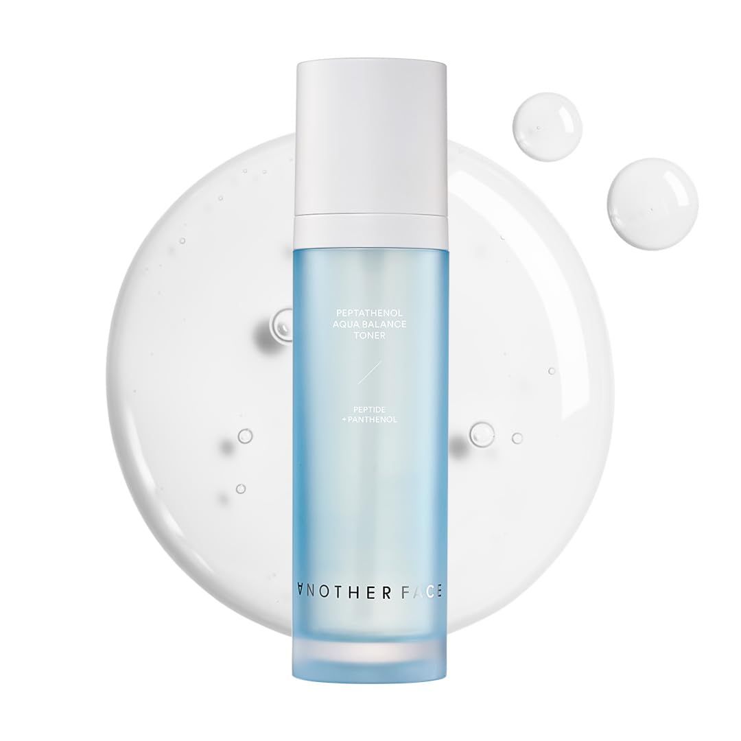 Another FACE PEPTATHENOL Aqua Balance Toner 4.05 Fl. Oz, Daily Moisturizer for Dry Skin, Exfoliating for Smooth Skin, Sebum Control, Non-Irritation for Sensitive Skin, Vegan, Korean Skin Care