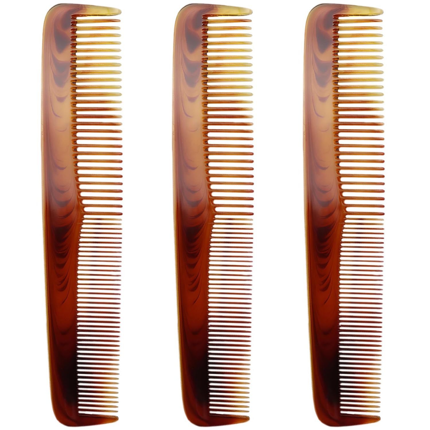 Handcrafted Amber Dressing Comb - Fine-Tooth Styling for Superior Grooming, Perfect for Fine or Thinning Hair, Beard and Mustache Care
