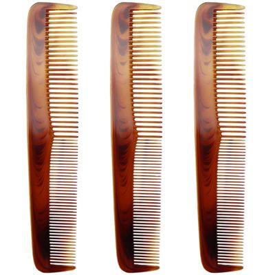 Handcrafted Amber Dressing Comb - Fine-Tooth Styling for Superior Grooming, Perfect for Fine or Thinning Hair, Beard and Mustache Care