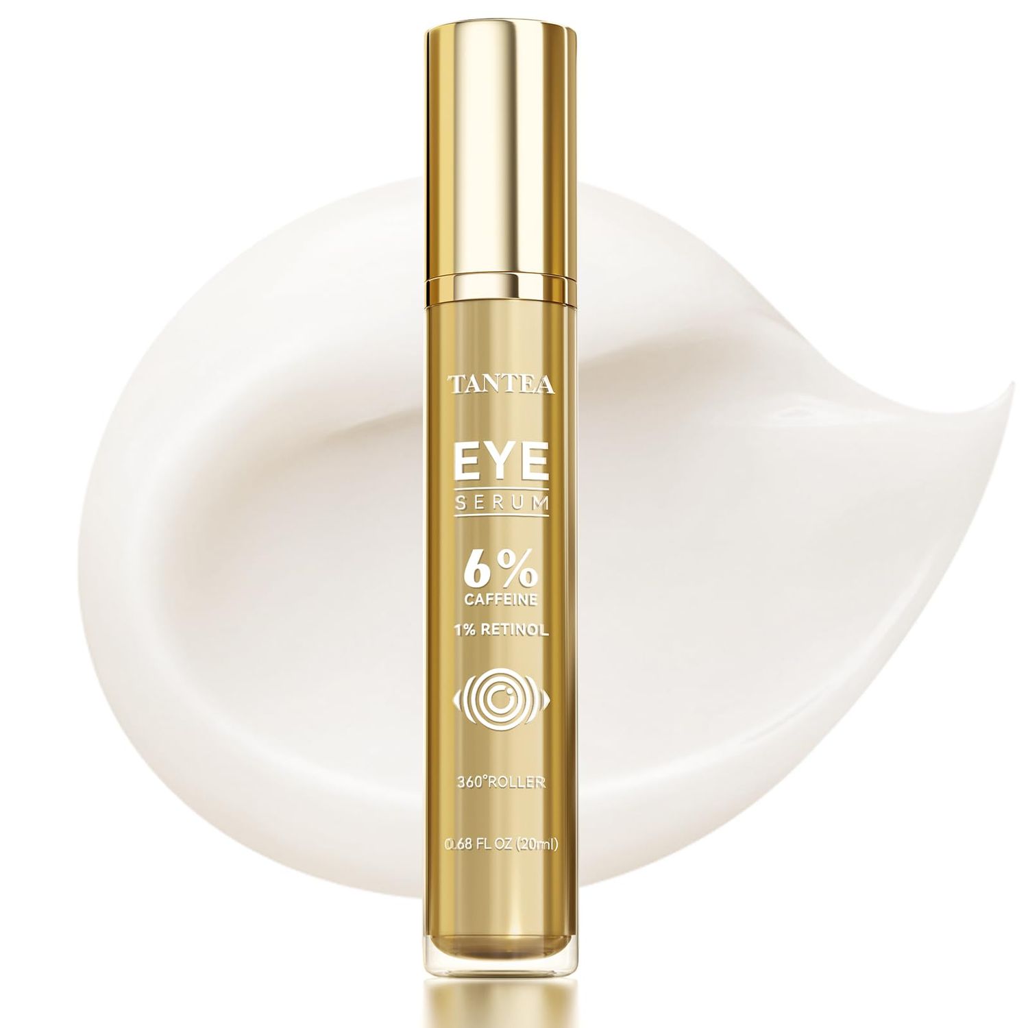 6% Caffeine Eye Cream for Puffy Eyes &amp; Dark Circles, 1% Retinol Eye Serum for Under Eye Bags, Anti-Aging Eye Treatment for Men and Women
