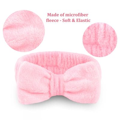 CIEHER 8 Pcs Pink Spa Headbands for Women's Party, Bachelorette Party Favors - Microfiber Makeup Headbands for Girls, Party Gifts for Birthday Skincare