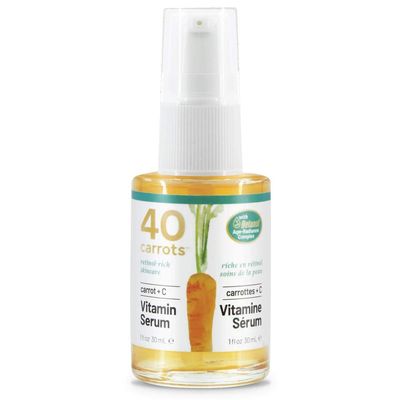 40 Carrots Vitamin Serum + Vitamin C - Hydrate, Brighten &amp; Even Skin Tone | Help Reduce Fine Lines &amp; Wrinkles - USA Made, Paraben &amp; Cruelty Free (1oz)