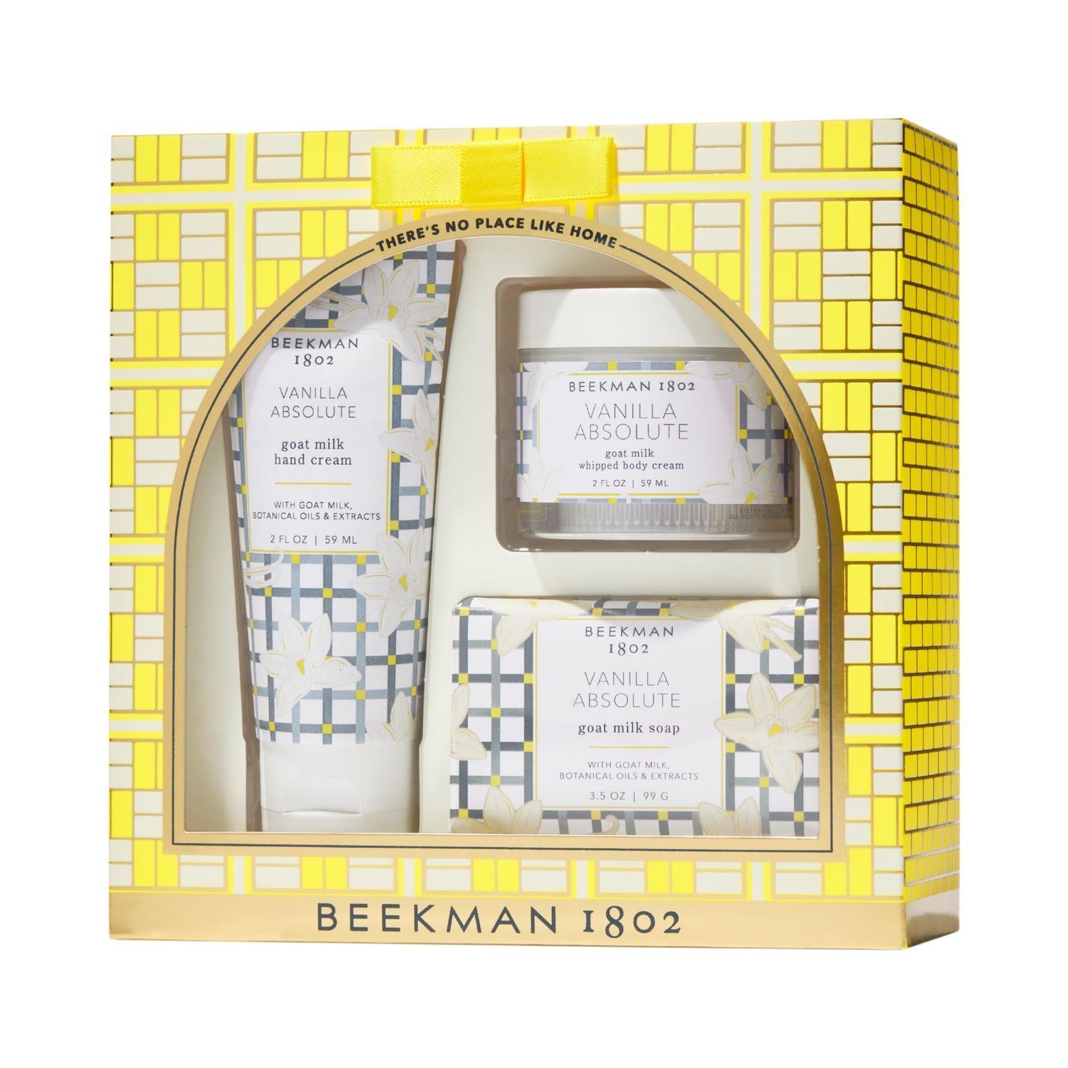 Beekman 1802 Classic Comforts Vanilla Absolute Bodycare Gift Set - Set of 3 - Scented - Cleanses, Moisturizes &amp; Hydrates - With Lactic Acid &amp; Shea Butter - Good for Sensitive Skin - Cruelty Free