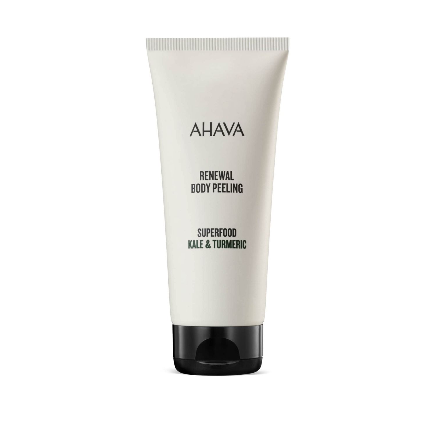 AHAVA Superfood Kale &amp; Turmeric Smoothing Anti-Aging Body Scrub - In-shower gel peel to detox &amp; renew the skin, reinforces the skins natural barrier with Anti-Aging Kale,Turmeric &amp; Osmoter, 6.8 Fl.Oz
