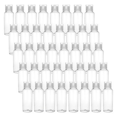 Bekith 40 Pack 1 oz Plastic Empty Bottles with Flip Cap, Small Refillable Travel Bottles Leak Proof Travel Size Containers for Shampoo, Liquid Body Soap, Lotion