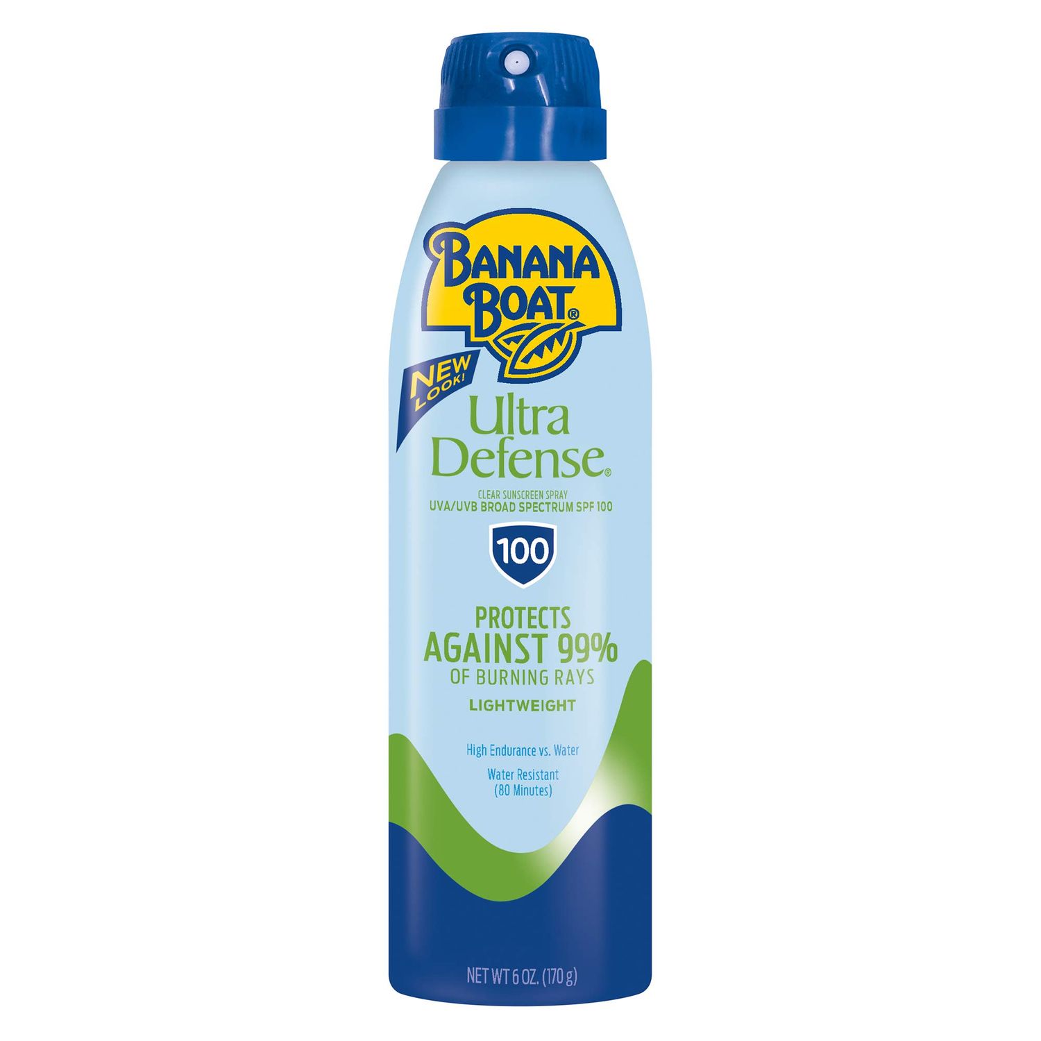 Banana Boat Ultra Defense Clear Sunscreen Spray SPF 100, 6oz | Lightweight Sunscreen, Banana Boat SPF 100 Spray On Sunscreen, Water Resistant Sunscreen, 6oz