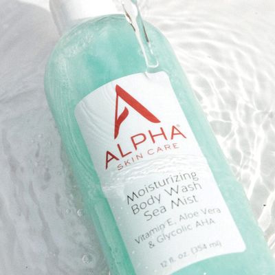 Alpha Skin Care Moisturizing Body Wash | Anti-Aging Formula | Glycolic Hydroxy Acid (AHA) | Vitamin E &amp; Aloe Vera | Conditions &amp; Soothes | For All Skin Types | 12 Fl Oz