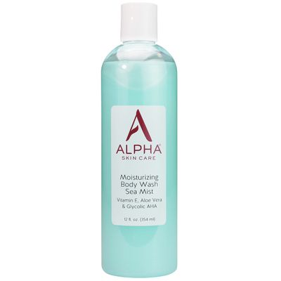 Alpha Skin Care Moisturizing Body Wash | Anti-Aging Formula | Glycolic Hydroxy Acid (AHA) | Vitamin E &amp; Aloe Vera | Conditions &amp; Soothes | For All Skin Types | 12 Fl Oz