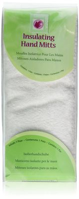 Clean + Easy Insulating Hand Mitts, Terry Cloth Thermal Gloves for Paraffin Treatment and Therabath, Calloused and Dry Skin, Made of 100% Cotton, Washable, 1 pair