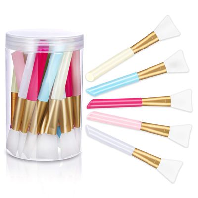 20 Pieces Silicone Face Mask Brushes with Storage Box, Silicon Epoxy Brushes Facial Mud Mask Applicator Brush for Foundation, Cosmetic Mask, Body Lotion and Body Butter Beauty Tools