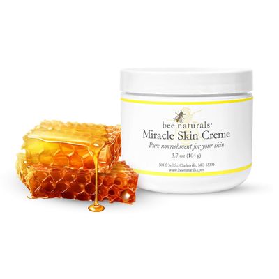 Bee Naturals Miracle Skin Creme - All-Natural Hydrating Cream for Full body - Pure Nourishment with Olive Oil, Beeswax &amp; Coconut Oil - Loved globally for Versatility &amp; Trusted by Generations (4 oz)