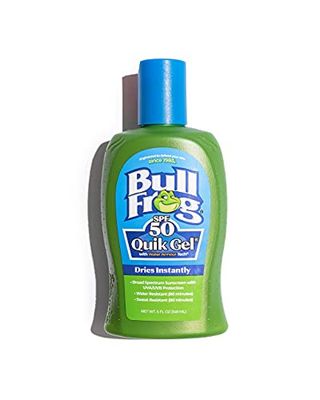Bullfrog Quik Gel Sunscreen SPF 50 | Oxybenzone &amp; Octinoxate Free | Broad Spectrum Moisturizing UVA/UVB, 5oz