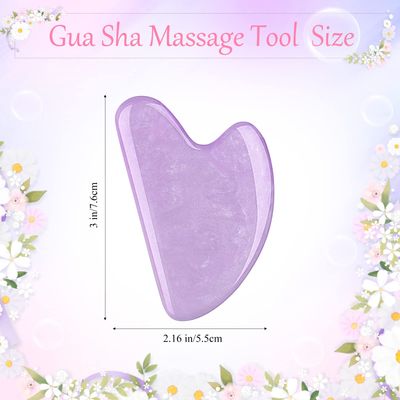 12 Pack Gua Sha Massage Tool Guasha Board Heart Shaped Gua Sha Facial Tools for Women Skin Care Face Body Relieve Muscle Tensions Reduce Puffiness, 12 Colors