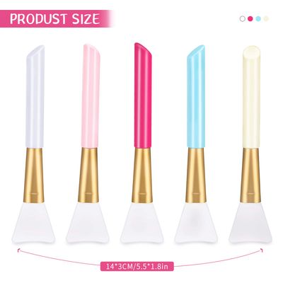 20 Pieces Silicone Face Mask Brushes with Storage Box, Silicon Epoxy Brushes Facial Mud Mask Applicator Brush for Foundation, Cosmetic Mask, Body Lotion and Body Butter Beauty Tools