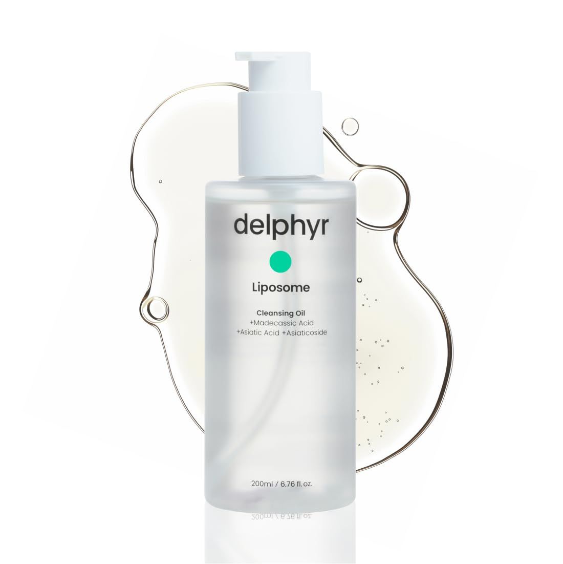 delphyr Liposome Daily Cleansing Oil, Gentle Makeup &amp; Blackhead Remover for Sensitive Skin with Centella Asiatica TECA, Korean Skincare for Trouble Care (6.76 fl. oz., 200ml)