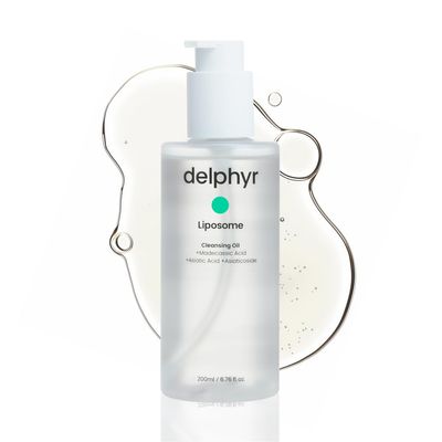 delphyr Liposome Daily Cleansing Oil, Gentle Makeup &amp; Blackhead Remover for Sensitive Skin with Centella Asiatica TECA, Korean Skincare for Trouble Care (6.76 fl. oz., 200ml)