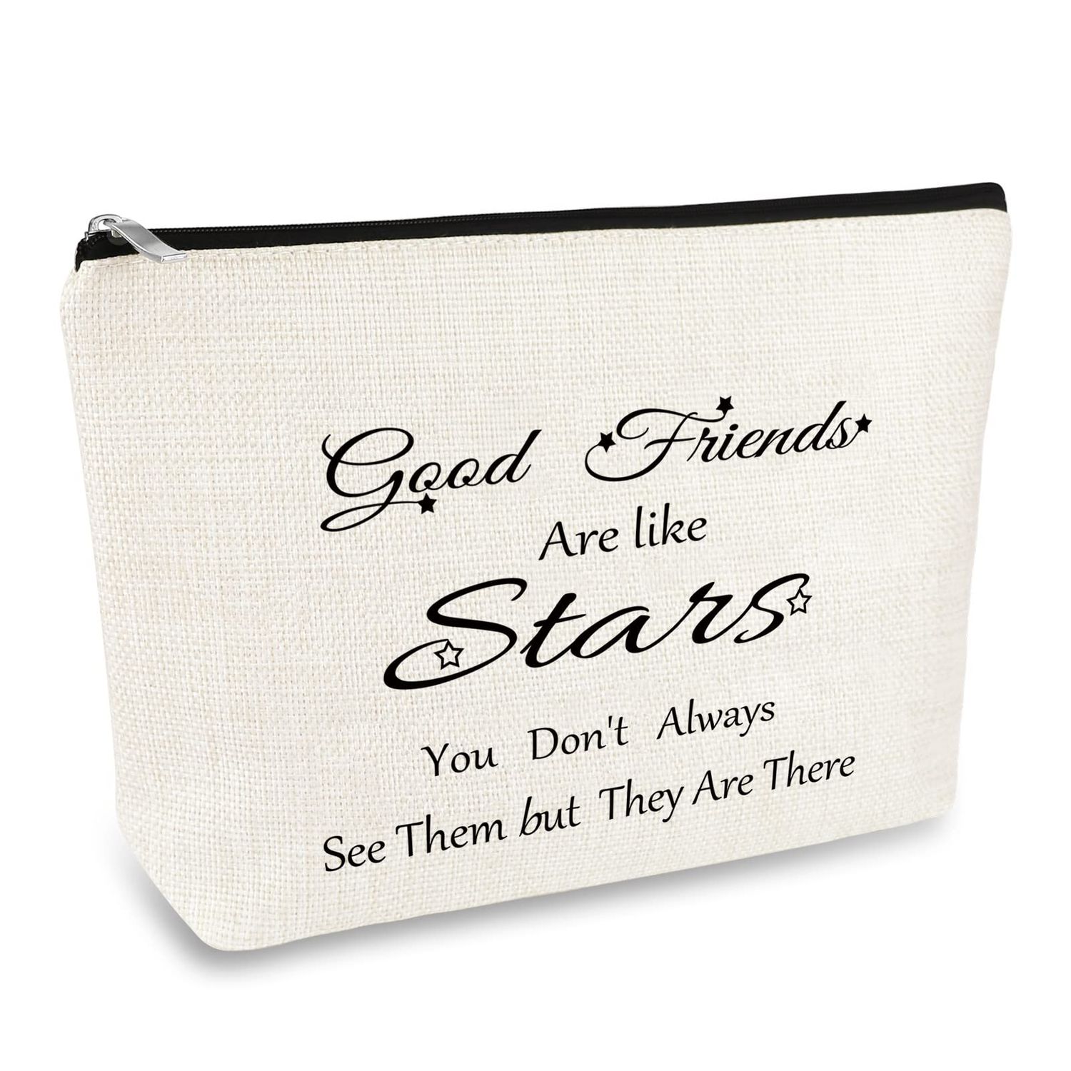 Best Friend Makeup Bag Friendship Gifts for Women Long Distance Friendship Gifts Cosmetic Bag Appreciation Gifts Birthday Christmas Graduation Gifts for Friend Bestie Soul Sister BFF Travel Pouch