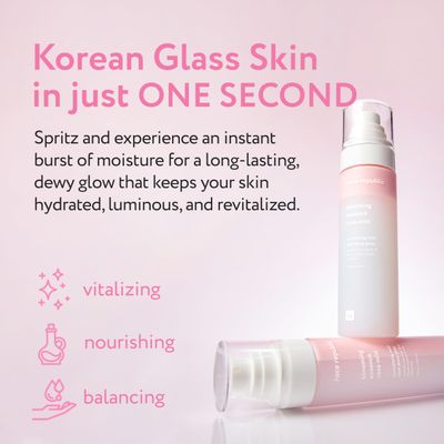 Face Republic Blooming Essence Rose Mist 100ml 3.38 fl oz | Instant Glass Skin | All In One Mist | Revitalizing, Nourishing, Deep Hydration, Dewy Glow | Damask Rose, Bakuchiol | Vegan Korean Skin Care
