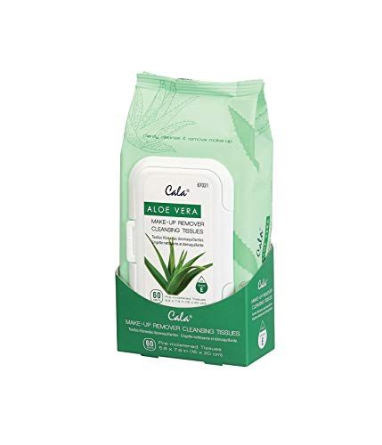 Cala Aloe vera make-up remover cleansing tissues 60 count, 60 Count