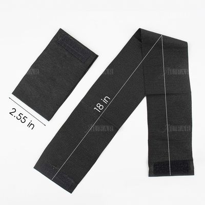 AUEAR, 100 Pack Disposable Spa Facial Headband Elastic Wrap Non-Woven Skincare Head Bands Hair with Convenient Closure for Women Girls (Black)