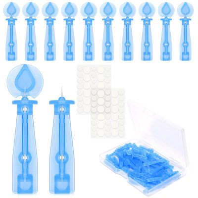 50PCS Disposable Acne Needle and 72 Dots Pimple Stickers - Ultrafine Pimple Needle Pick Acne Tool Easily Pimple Popper Acne Needle