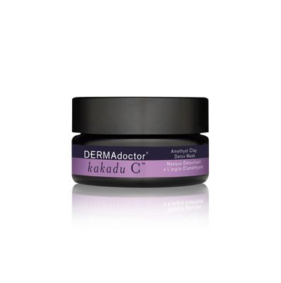 DERMAdoctor Kakadu C Dermatologist Formulated Amethyst Clay Detox Mask; Vitamin C Clay Face Mask for Dark Spots, Dull Skin, Oil Control and Refining Pores - 1.69 oz