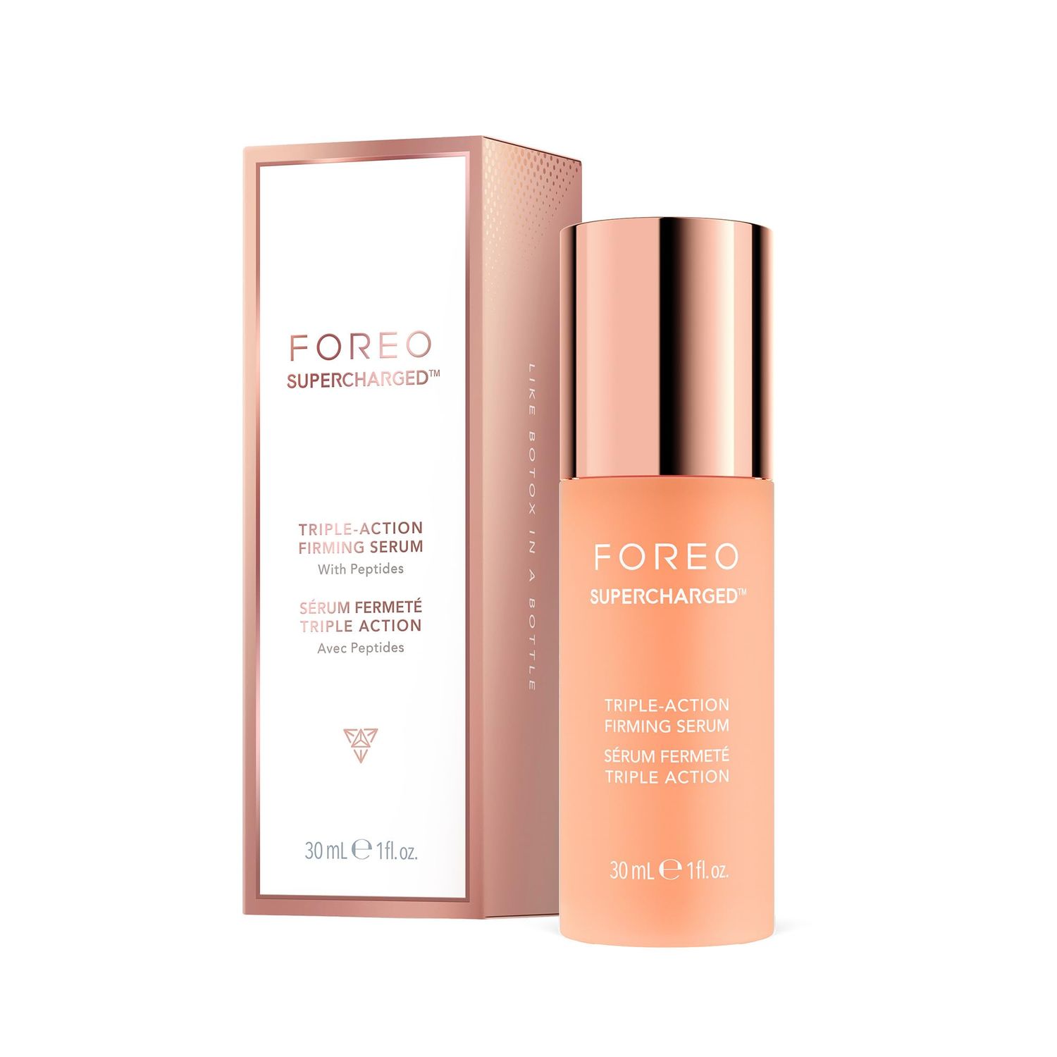 FOREO SUPERCHARGED Triple-Action Firming Serum - Conductive Gel - Hyaluronic Acid &amp; Squalane - Intensely Hydrating Serum for Face - Vegan &amp; Cruelty-free - All Skin Types - 1 fl. Oz
