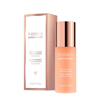 FOREO SUPERCHARGED Triple-Action Firming Serum - Conductive Gel - Hyaluronic Acid &amp; Squalane - Intensely Hydrating Serum for Face - Vegan &amp; Cruelty-free - All Skin Types - 1 fl. Oz