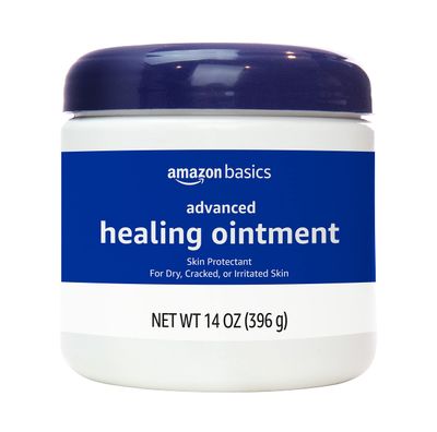 Amazon Basics Healing Ointment and Skin Protectant for Dry &amp; Cracked Skin, Fragrance Free, 14 Ounce, Pack of 1