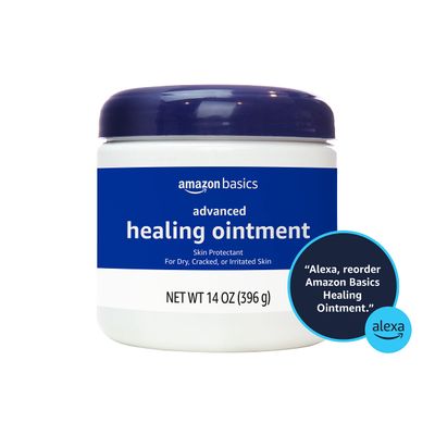 Amazon Basics Healing Ointment and Skin Protectant for Dry &amp; Cracked Skin, Fragrance Free, 14 Ounce, Pack of 1