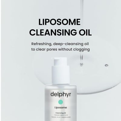 delphyr Liposome Daily Cleansing Oil, Gentle Makeup &amp; Blackhead Remover for Sensitive Skin with Centella Asiatica TECA, Korean Skincare for Trouble Care (6.76 fl. oz., 200ml)