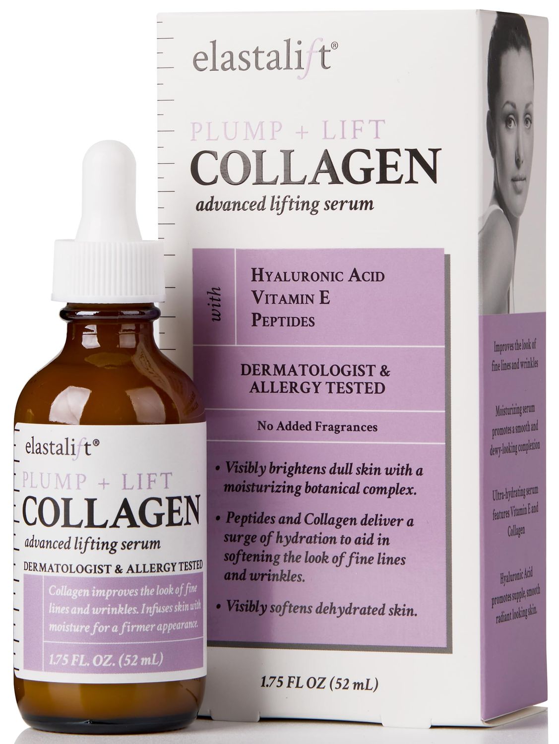Elastalift Collagen Serum For Face | Collagen Face Serum For Skin Tightening Helps Lift, Plump, &amp; Firm Sagging Skin | Serums For Skin Care | Anti Wrinkle Boost, Fragrance Free, 1.75 Fl Oz