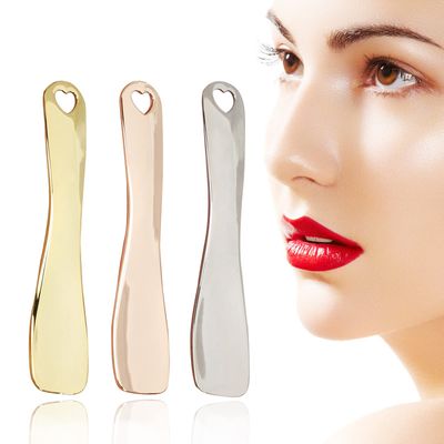 3 PCS Metal Cosmetic Spoon, Zinc Alloy Mini Skincare Spatula, Mask Spatula Facial Cream Facial Cosmetic Spoon Beauty Scoop (Silver Gold Rose Gold)