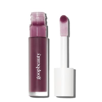 goop Beauty Hydra-Barrier Gel Gloss | Hydrating Lip Gloss to Moisturize &amp; Plump Lips | Hyaluronic Acid &amp; Vitamin E | Fig - Sheer Aubergine | 0.13 oz