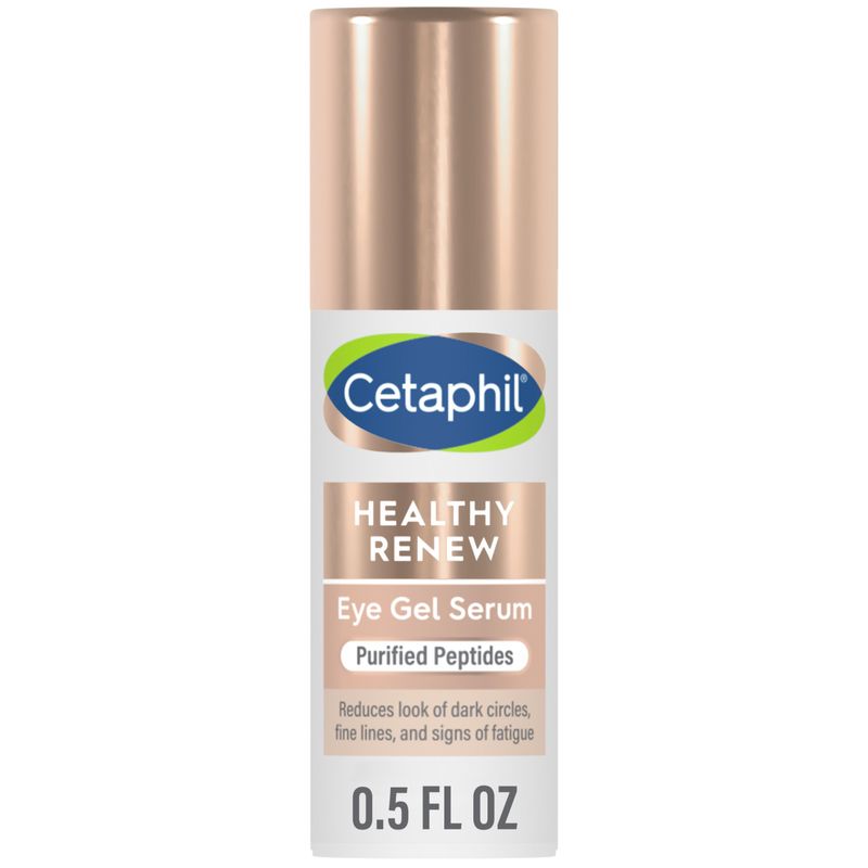 Cetaphil Healthy Renew Hydrating Eye Gel Serum 0.5 Oz, 24Hr Under Eye Cream for Anti Aging, Reduces the Appearance of Dark Circles and Wrinkles, Retinol Alternative Peptide Serum, For Sensitive Skin