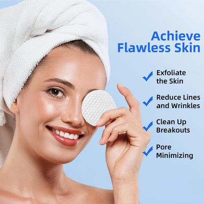 Glycolic Acid Pads, 10% Ultra Pure Glycolic Acid &amp; 2% Salicylic Acid, Exfoliating Peel Pads for Face, Effective Chemical Peel, Keeps Skin Smooth and Prevents Wrinkles and Lines - 60 Pads