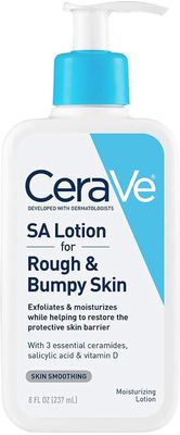 CeraVe SA Lotion for Rough &amp; Bumpy Skin, Vitamin D, Hyaluronic Acid, Lactic Acid &amp; Salicylic Acid Lotion, Fragrance Free &amp; Allergy Tested, 8 Ounce
