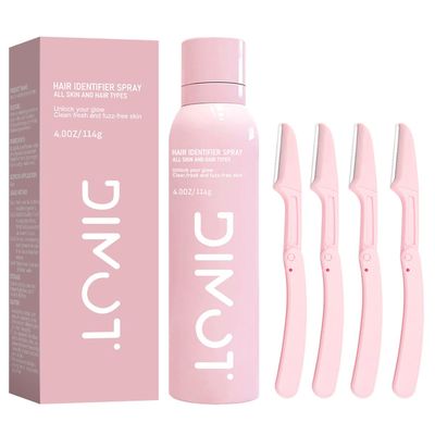 Hair Identifier Spray for Face Shaving,Moisturizing and Skin Care Dermaplaner Spray,Quick-Dry Shaving Powder Spray for Men and Women,Dermaplane spray for All Skin Types, Skin Care,4 fl oz