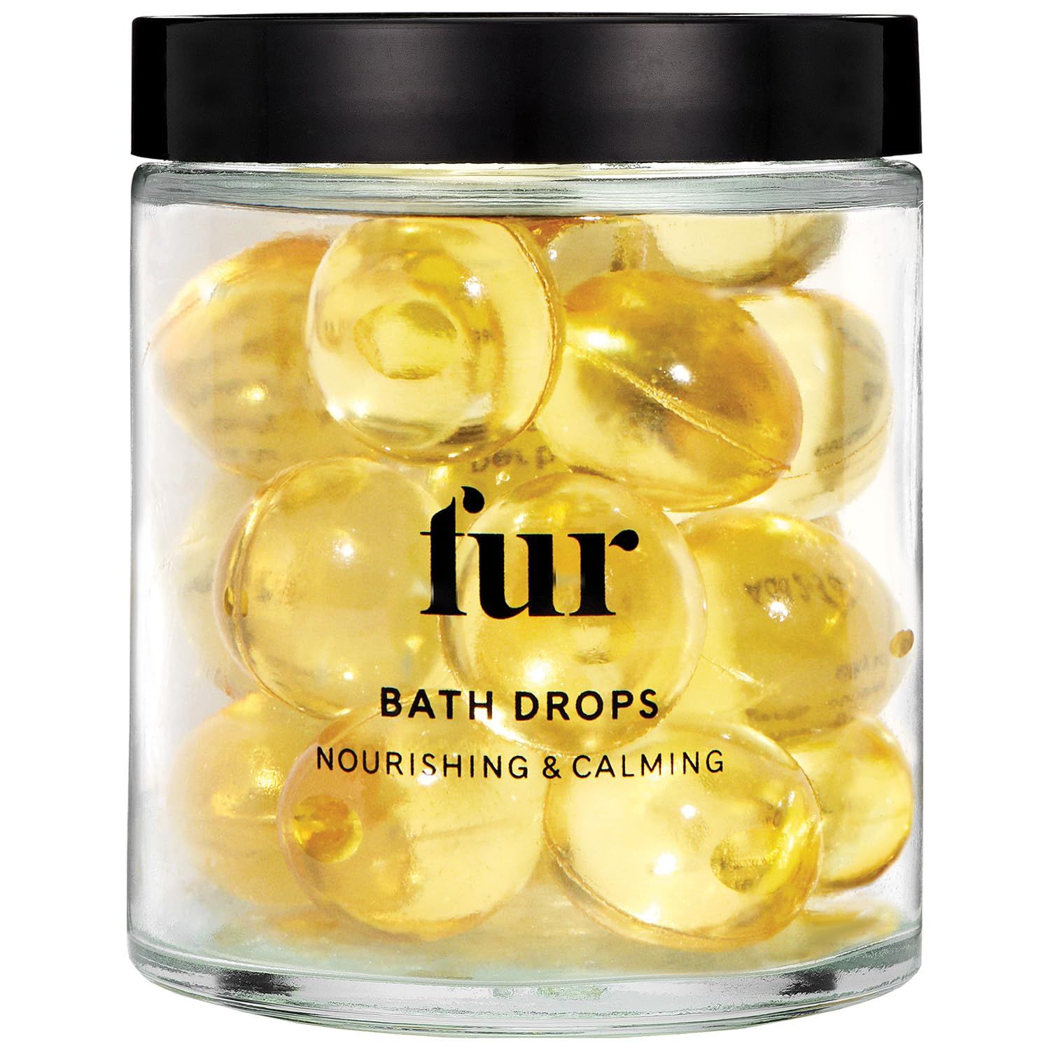 Fur Bath Drops- Fur Oil to Moisturize and Soothe Your Skin in a Natural Dissolvable Seaweed Capsule for a Relaxing Bath, with Grapeseed, Jojoba, and Clary Sage Oil - 18 Capsules