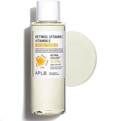APLB Retinol Vitamin C Vitamin E Facial Toner | Retinol VITA CEN 12.0% 5.41 FL.OZ/Korean Skincare, Replenishing Moisture, Revitalize for Gentle and Improve Skin Texture Through Retinol