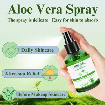 BIGHTURE Aloe Vera Spray for Hydrating Nourishing Facial Skin in Winter, Aoe Vera Spray Extract from Freshly-cut Aloe and Cucumber Essence for Moisturizing Skin, Fast Absorbing, Easy to carry, 1.73 oz