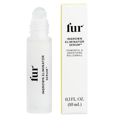 Fur Ingrown Eliminator Serum Rollerball Travel Size - Powerful Ingrown Hair Treatment Serum With AHAs and BHAs to Treat and Prevent Ingrown Hairs and Bumps, Hydrates and Soothes Irritated Skin - 10 ml