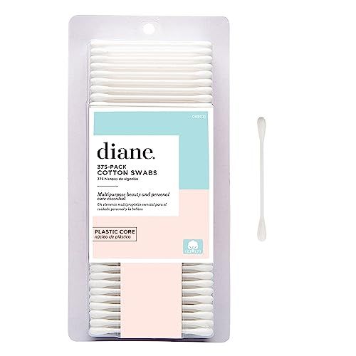 Diane Cotton Swabs, 375 ct. 1-Pack - Super Soft for Sensitive Skin, Gentle on Face, Makeup and Beauty Applicator, Nail Polish Removal, 3 inches long for Beauty, Personal Care, Crafts