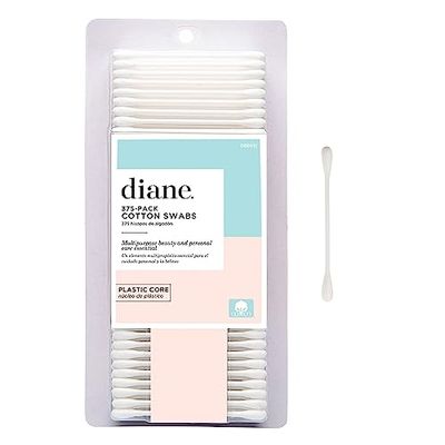 Diane Cotton Swabs, 375 ct. 1-Pack - Super Soft for Sensitive Skin, Gentle on Face, Makeup and Beauty Applicator, Nail Polish Removal, 3 inches long for Beauty, Personal Care, Crafts