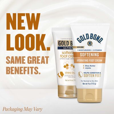 Gold Bond Softening Foot Cream, 4 oz., With Shea Butter to Soften Rough &amp; Dry Feet