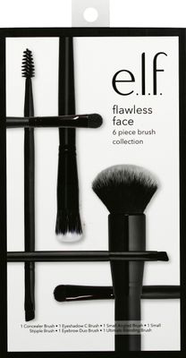 e.l.f. Flawless Face Kit, 6-Piece Brush Collection, Brushes For Face, Eyes &amp; Brows, Vegan &amp; Cruelty-Free