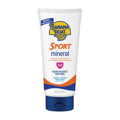 Banana Boat Sport Mineral Sunscreen SPF 50, 5oz | Zinc Oxide Sunscreen Lotion, Banana Boat Sunscreen SPF 50, Sunblock, SPF 50 Sunscreen, Sport Sunscreen, Banana Boat Mineral Sunscreen, 5oz