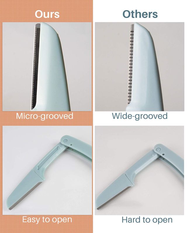 Eyebrow Razors for Women, 15 Pcs Safe Dermaplane Razor, Dermaplaning Tool for Face, Foldable Eyebrow Razor for Women and Men that Helps Smooth the Skin, 3 Colors