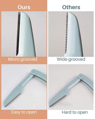 Eyebrow Razors for Women, 15 Pcs Safe Dermaplane Razor, Dermaplaning Tool for Face, Foldable Eyebrow Razor for Women and Men that Helps Smooth the Skin, 3 Colors