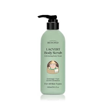BEYOND Lacvert Body Scrub Peeling Gel (Green Tea, 10.1fl oz) - Body Wash &amp; Shower Gel for Gentle Exfoliation &amp; Home Spa. Korean Daily Skin Care. Gommage-Type for Smooth,
